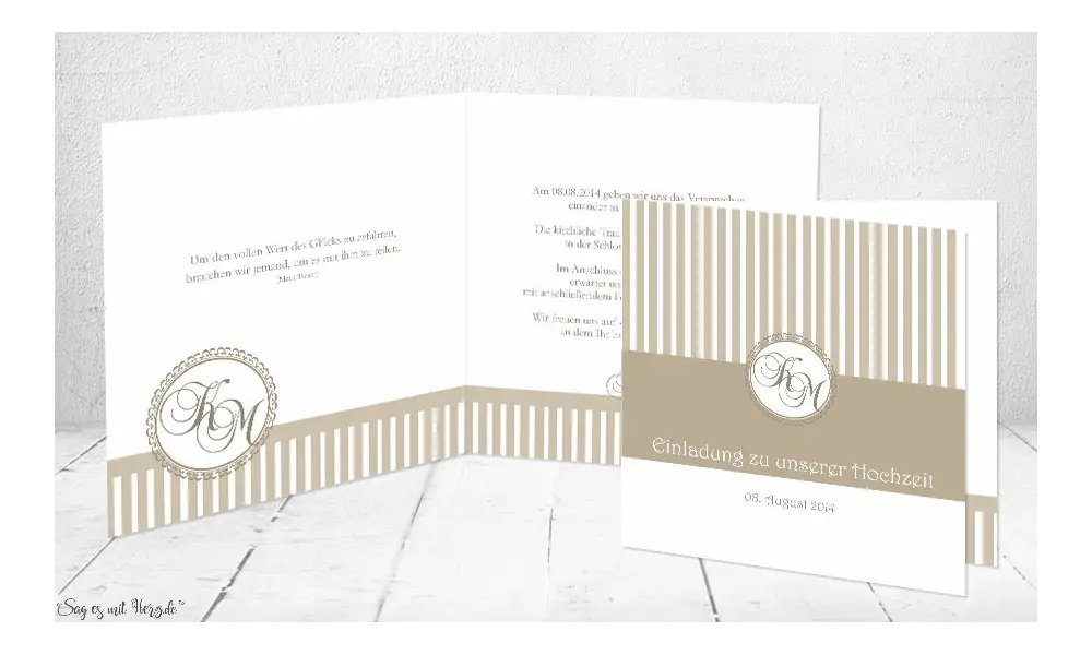Einladungskarte Hochzeit