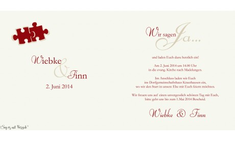 Einladungskarte Hochzeit
