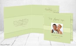 Einladungskarte Hochzeit grün Klappkarte Quadrat