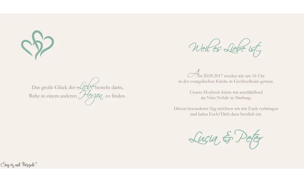 Einladungskarte Hochzeit