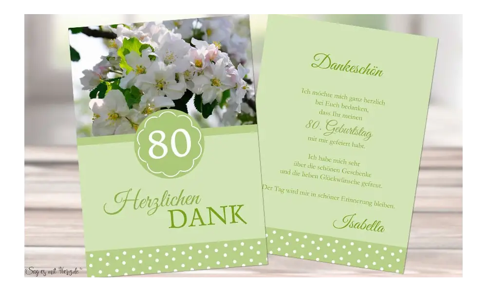 Einladungskarten 80. Geburtstag