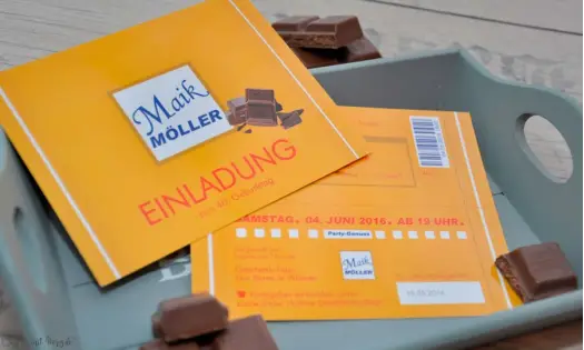 Einladungskarte Geburtstag quadratisch
