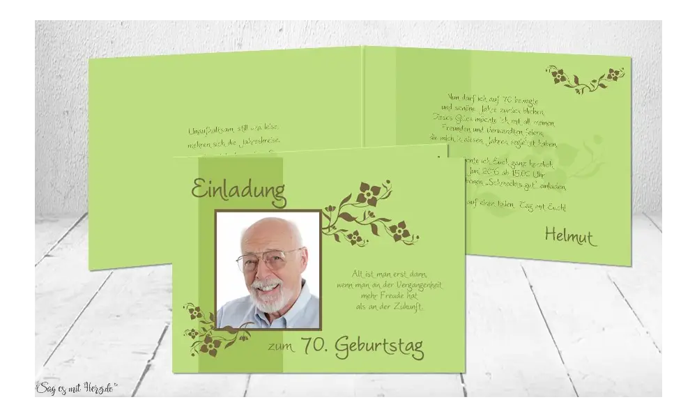 Einladungskarte Geburtstag Klappkarten