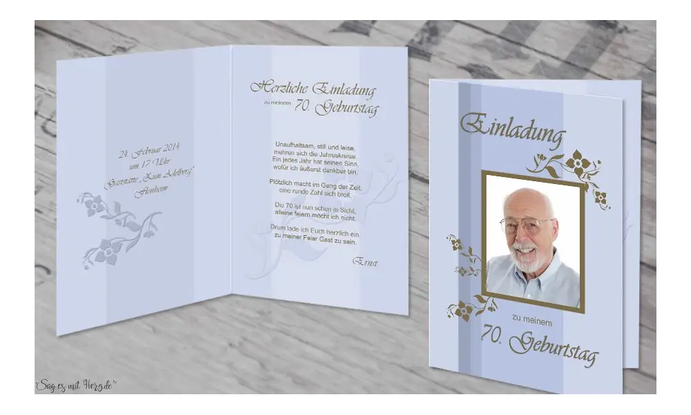 Einladungskarte Geburtstag Klappkarten