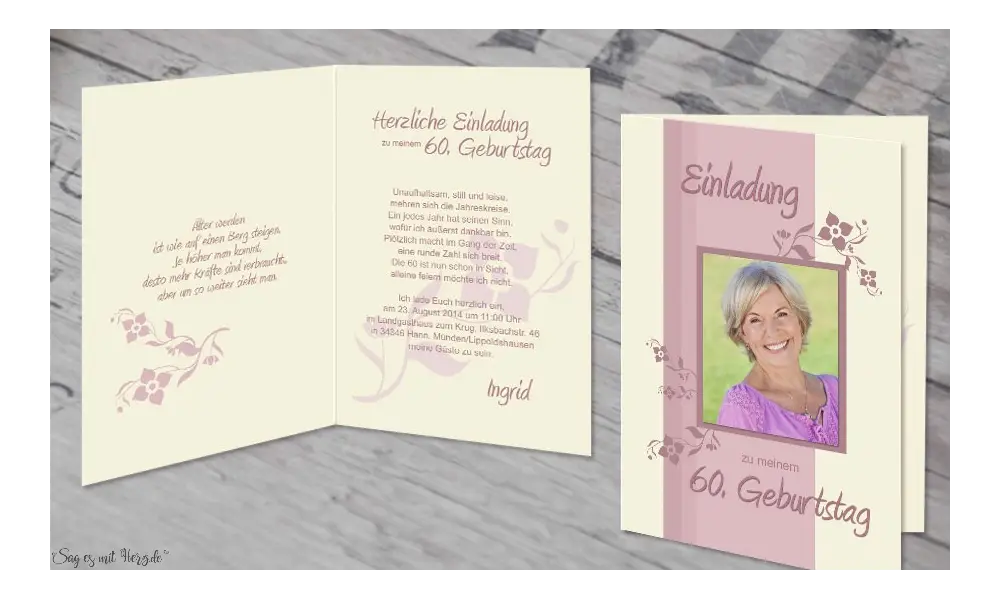 Einladungskarte Geburtstag Klappkarten