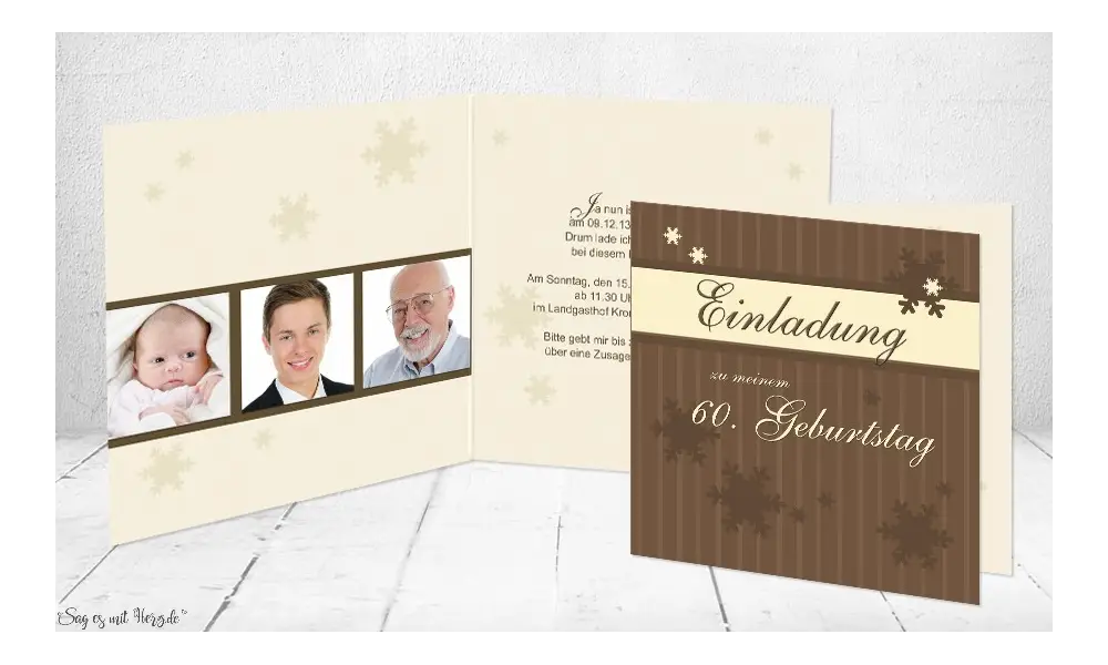 Einladungskarte Geburtstag Klappkarte quadratisch