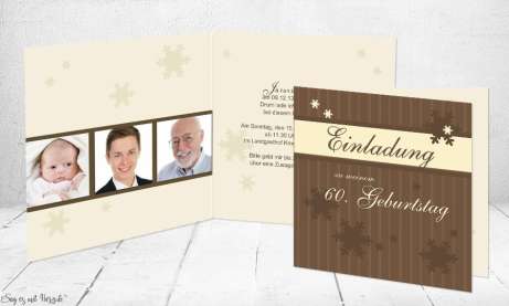 Einladungskarte Geburtstag Klappkarte quadratisch
