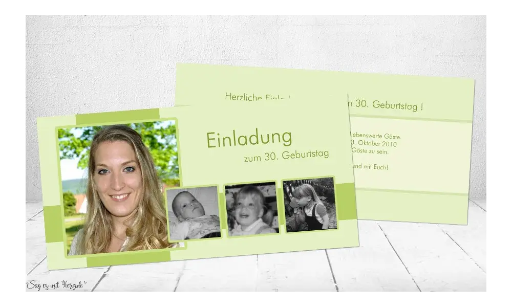 Einladungskarten Geburtstag mit Foto