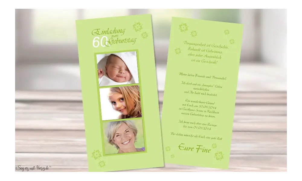 Einladungskarte Geburtstag mit Foto