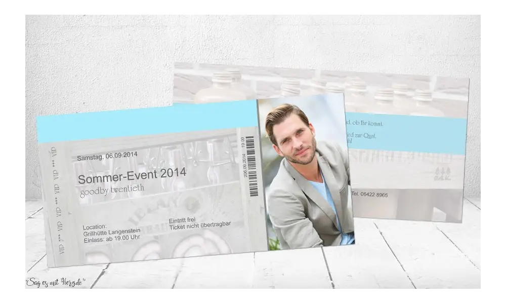 Einladungskarte Geburtstag mit Foto