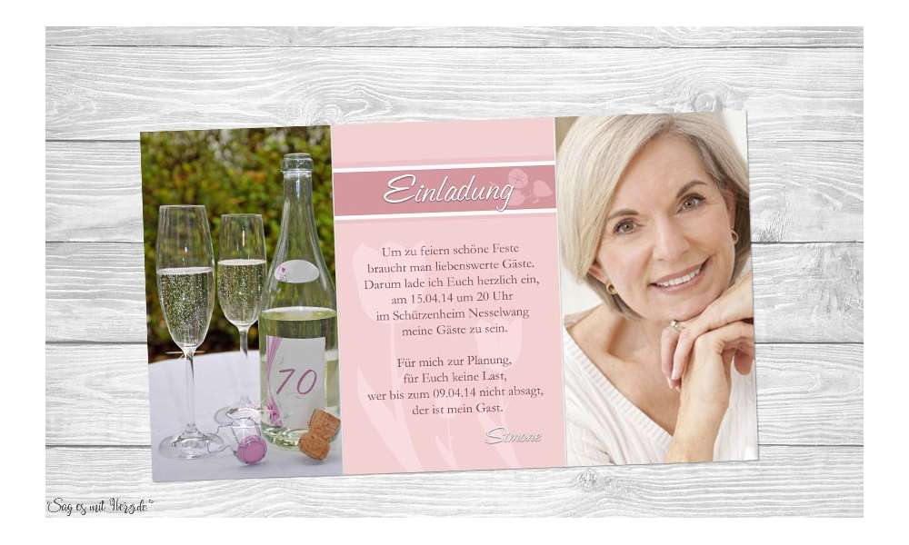 Einladung Geburtstag Fotokarten