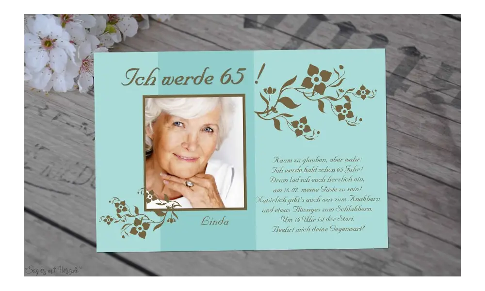 Einladung Geburtstag Fotokarte