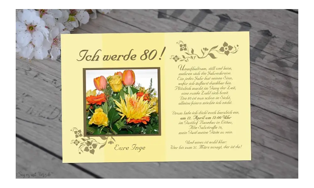 Einladung Geburtstag Fotokarte