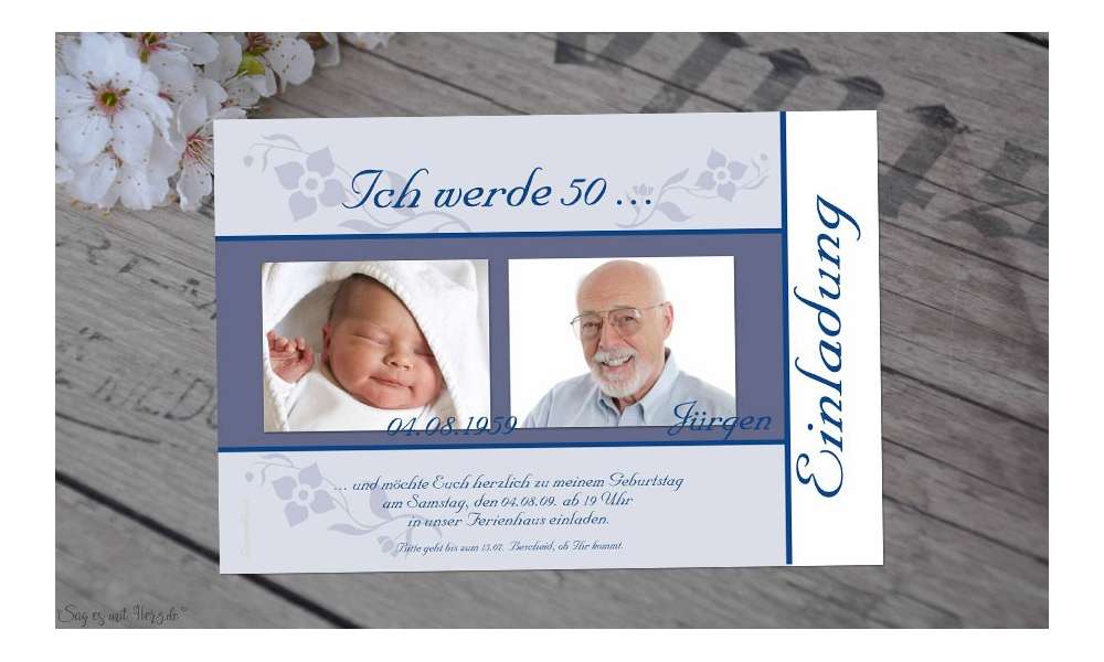 Einladung Geburtstag Fotokarten