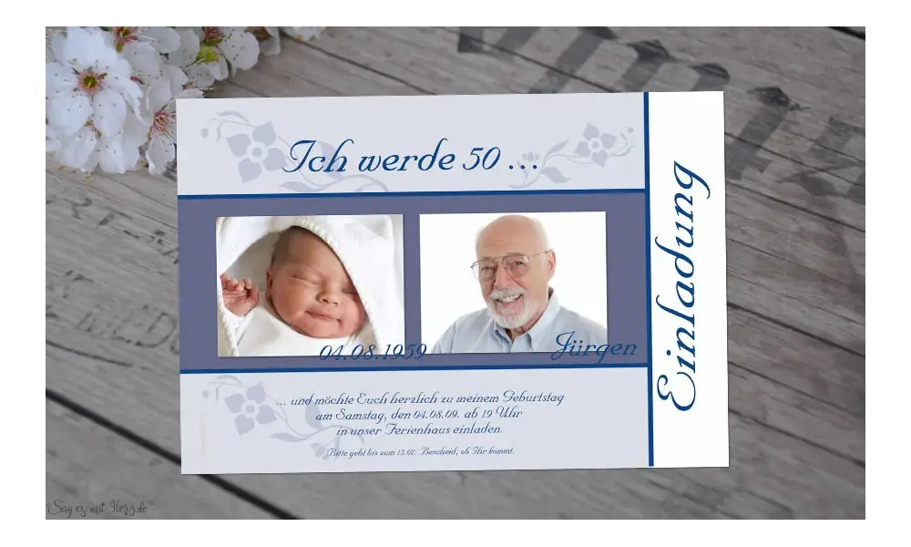 Einladung Geburtstag Fotokarten