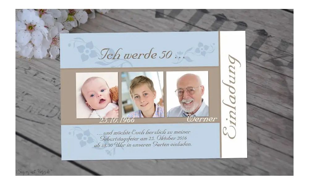 Einladung Geburtstag Fotokarten