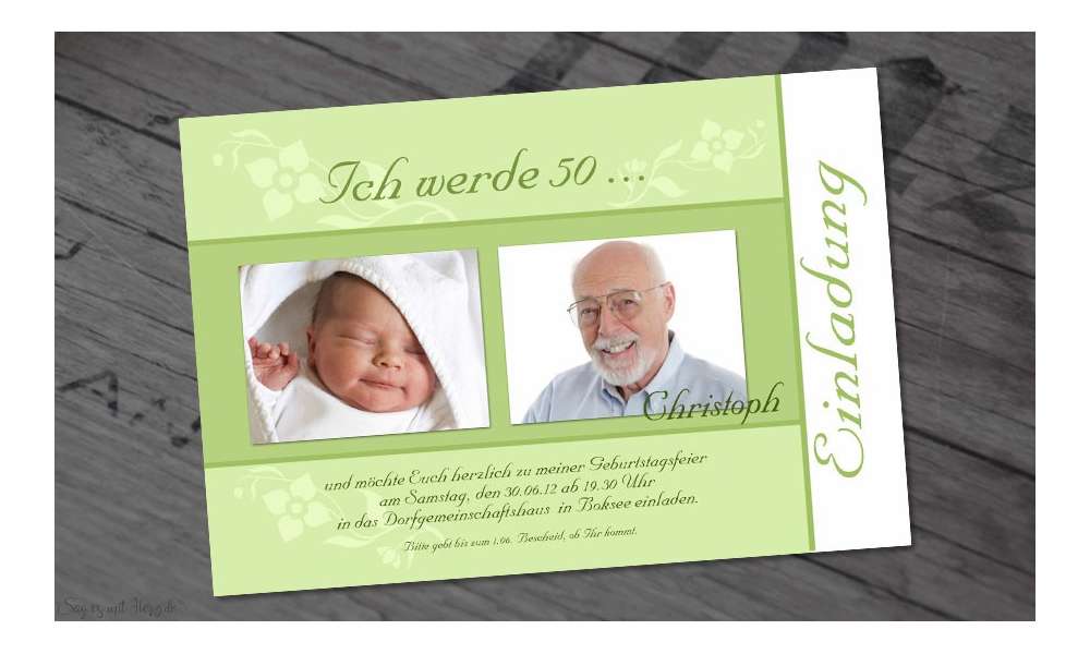 Einladung Geburtstag Fotokarten