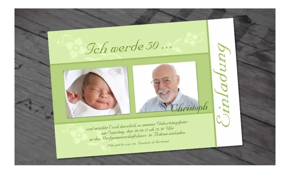 Einladung Geburtstag Fotokarten