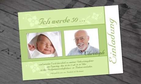 Einladung Geburtstag Fotokarten
