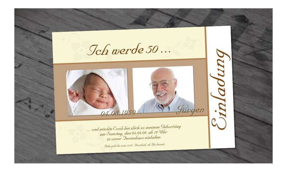 Einladung Geburtstag Fotokarten