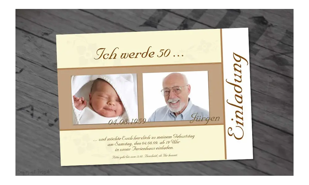 Einladung Geburtstag Fotokarten