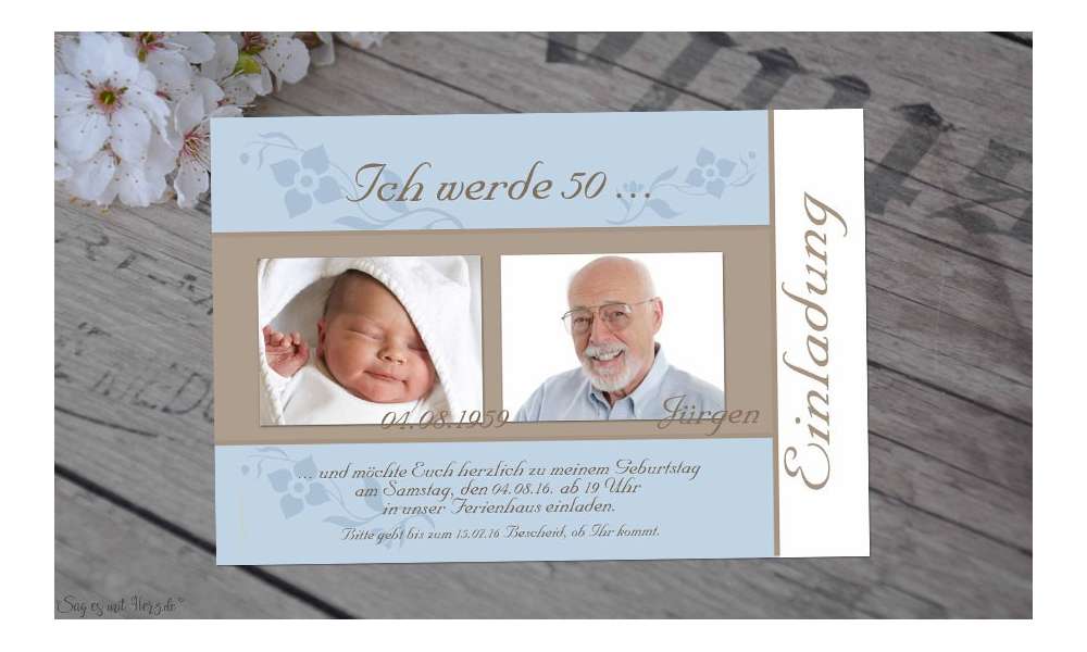 Einladung Geburtstag Fotokarten