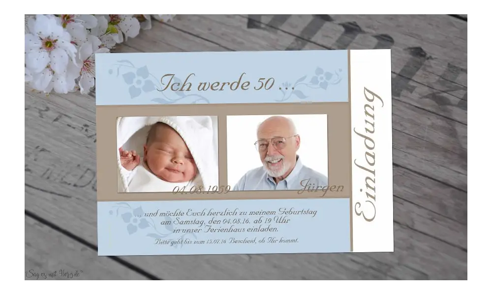 Einladung Geburtstag Fotokarten