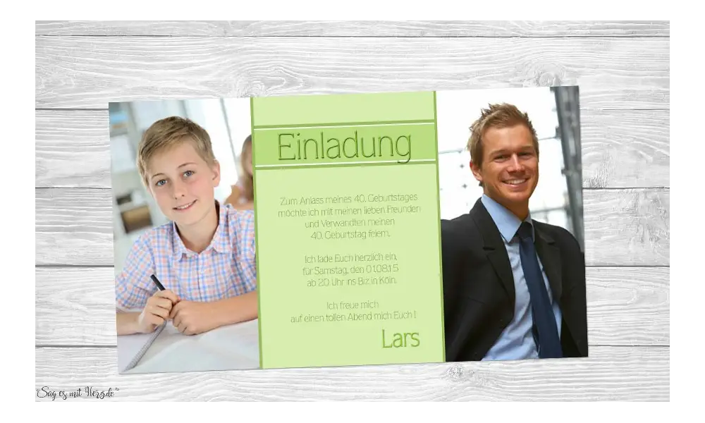 Einladung Geburtstag Fotokarten