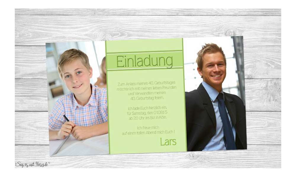Einladung Geburtstag Fotokarten