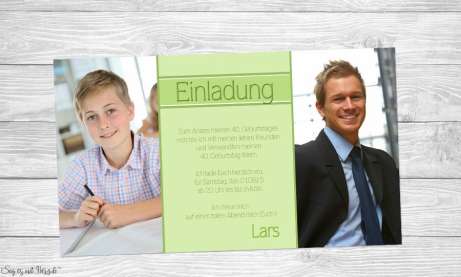 Einladung Geburtstag Fotokarten