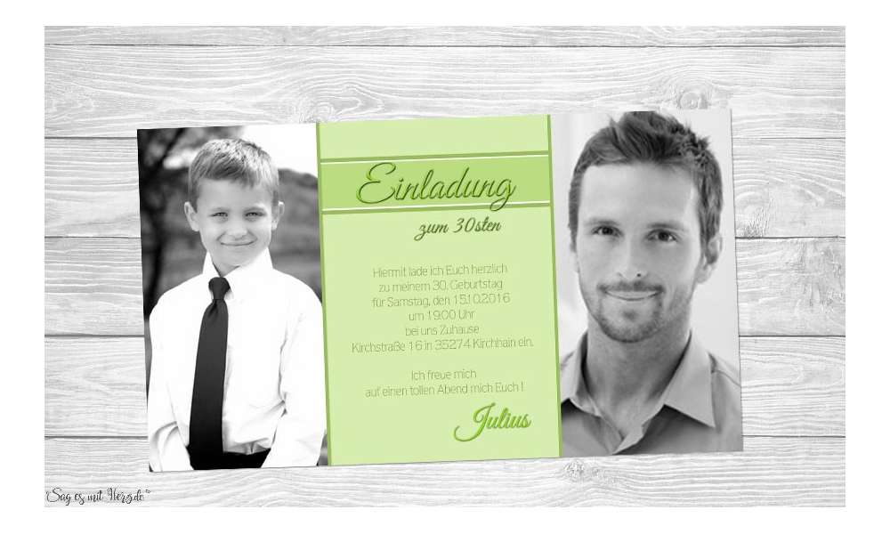 Einladung Geburtstag Fotokarten