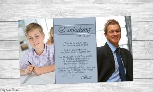 Einladung Geburtstag Fotokarten