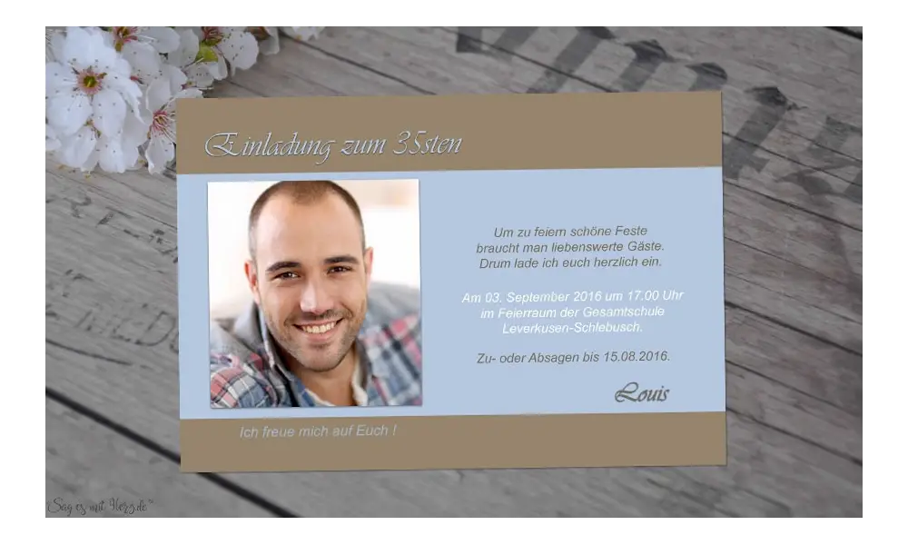Einladung Geburtstag Fotokarten