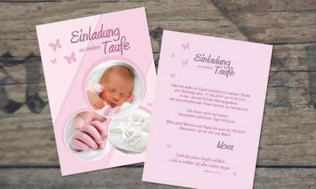 Einladungskarten Taufe Postkarte