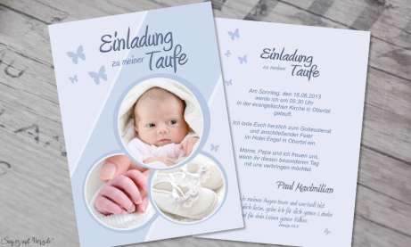 Einladungskarten Taufe Postkarte