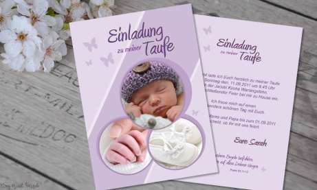Einladungskarten Taufe Postkarte