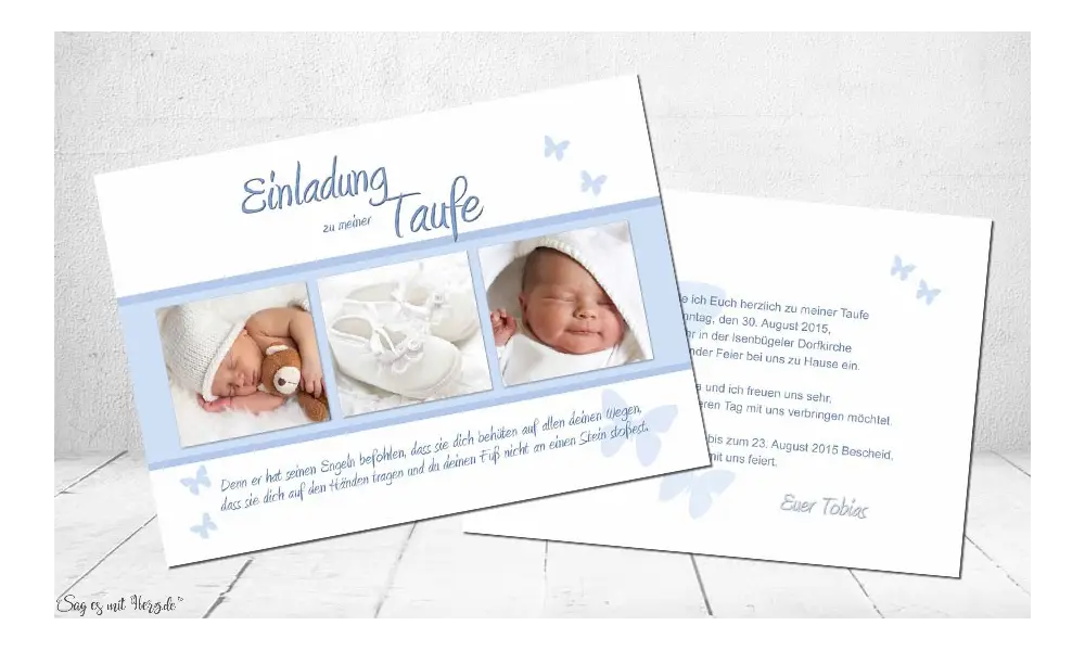 Einladungskarten Taufe Postkarten