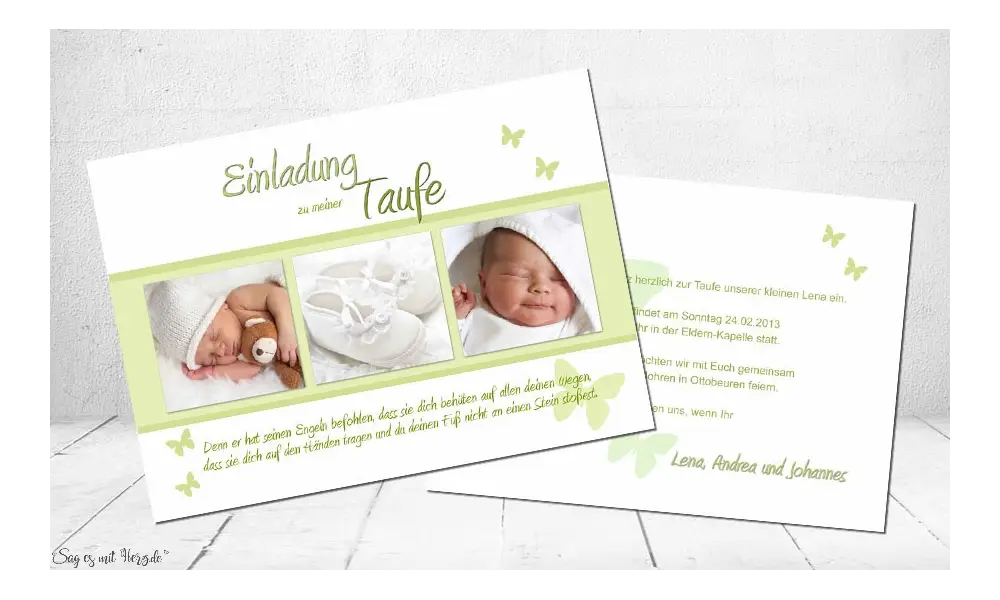Einladungskarten Taufe Postkarten