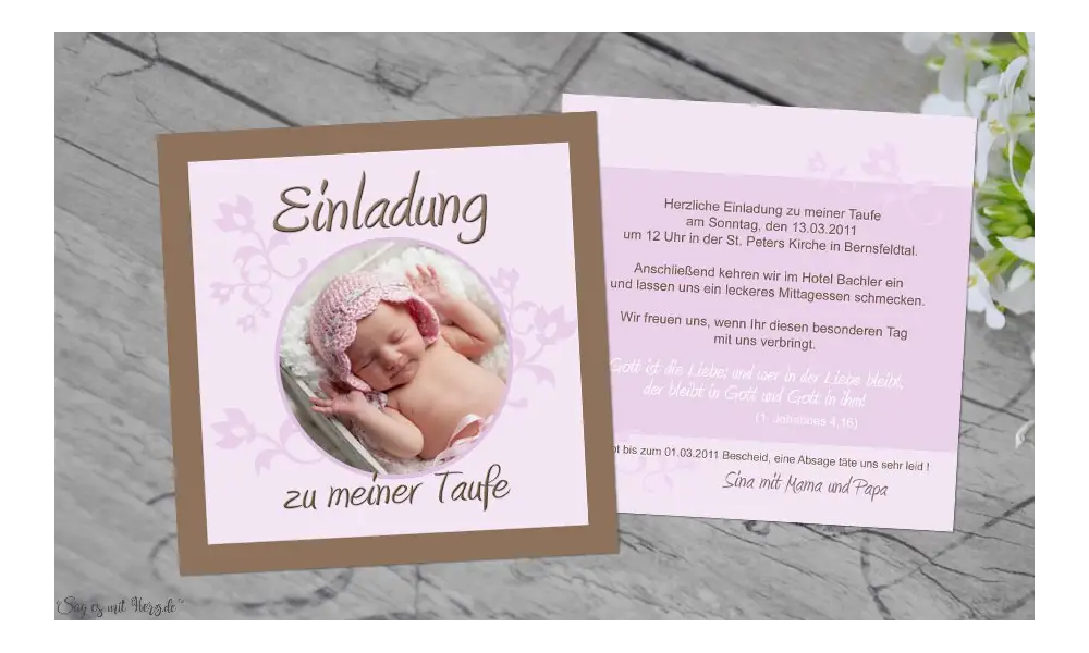 Einladung Taufe