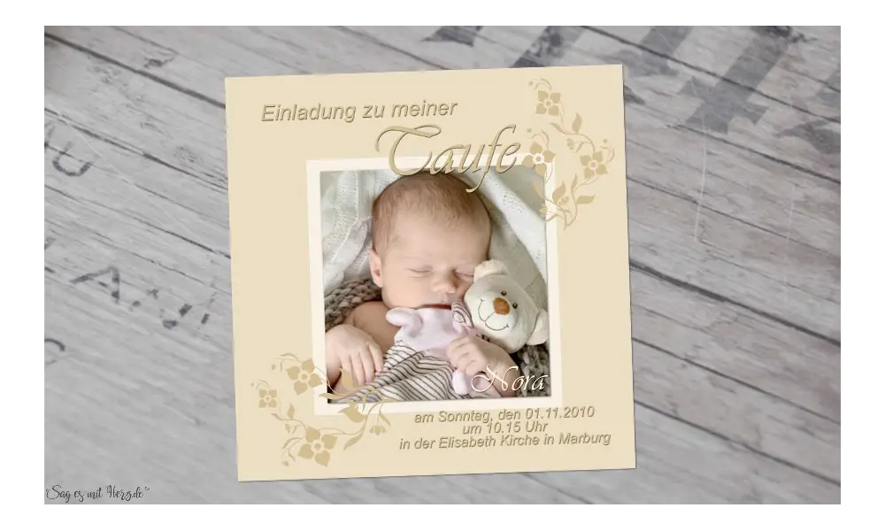 Fotokarten Taufe