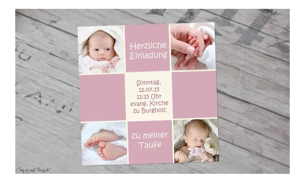 Fotokarten Taufe