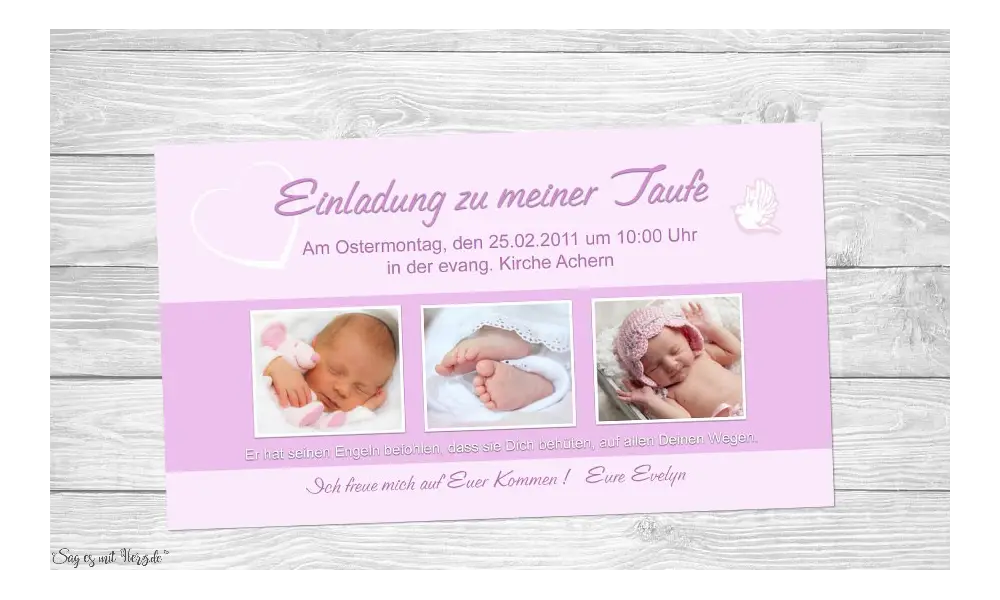 Fotokarten Taufe