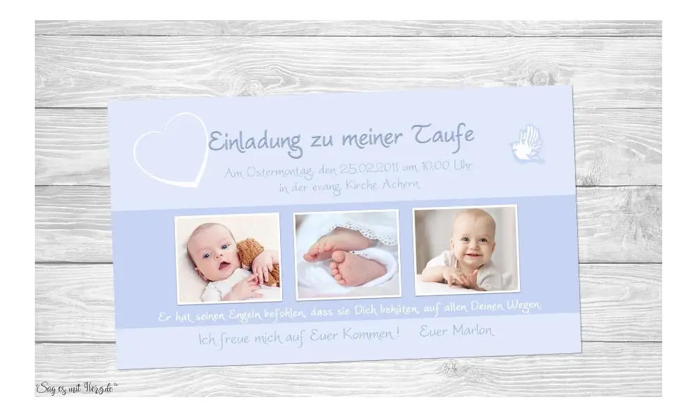 Fotokarten Taufe