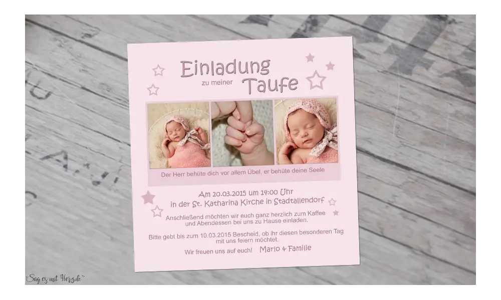 Fotokarten Taufe
