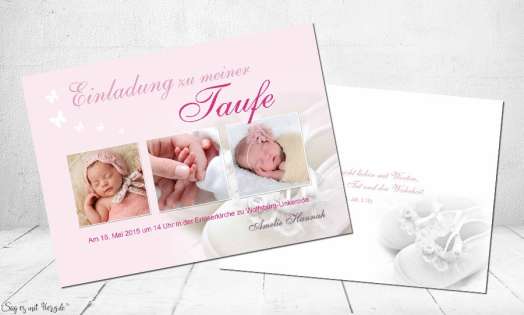 Einladungskarte Taufe Postkarte