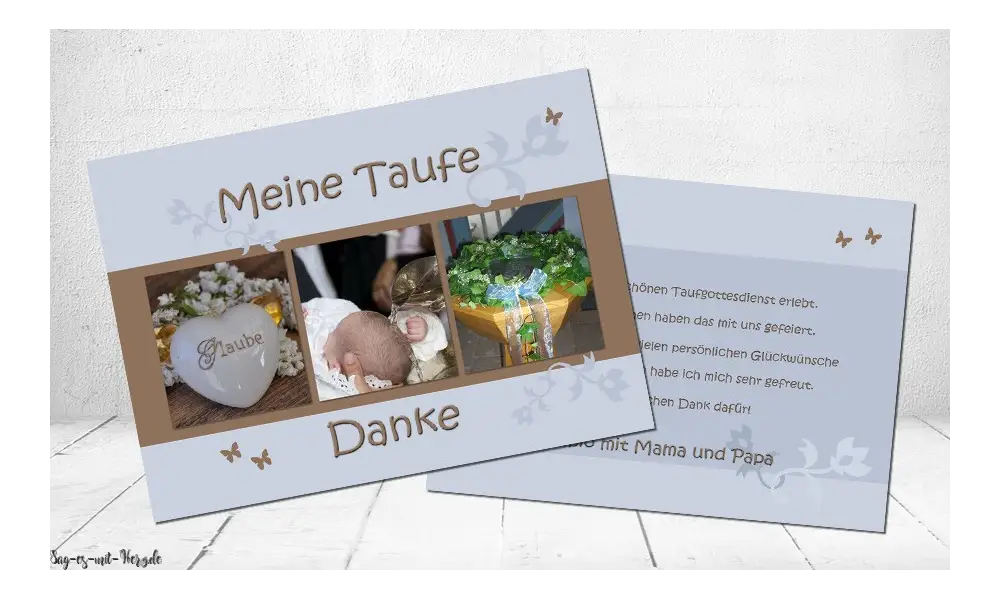 Dankeskarten Taufe
