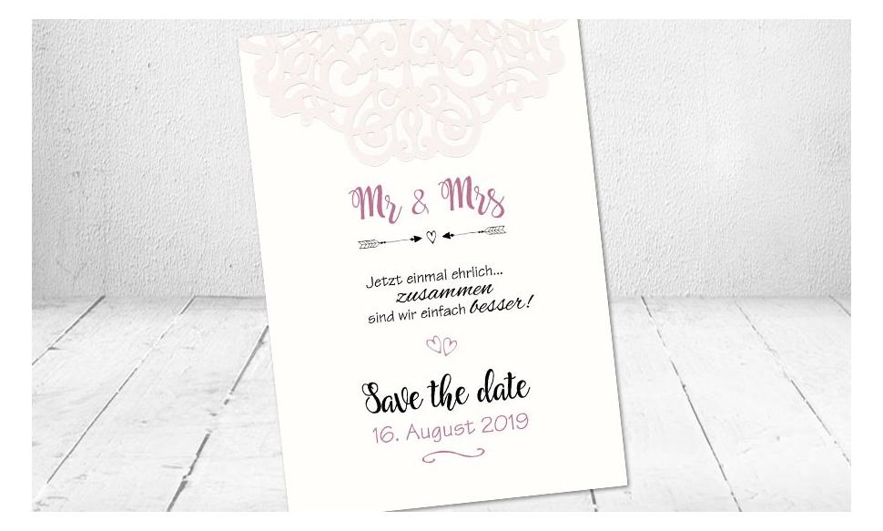 Save the date Karten Hochzeit Vintage Einladungskarten