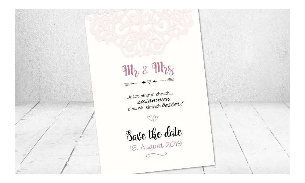 Save the date Karten Hochzeit Vintage Einladungskarten