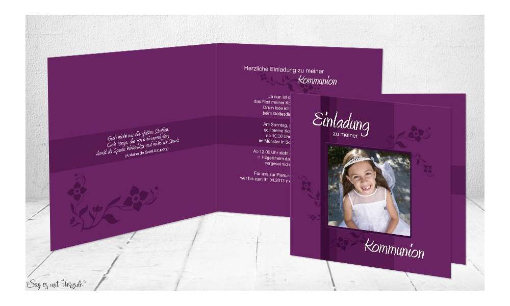 Einladungen Konfirmation Kommunion