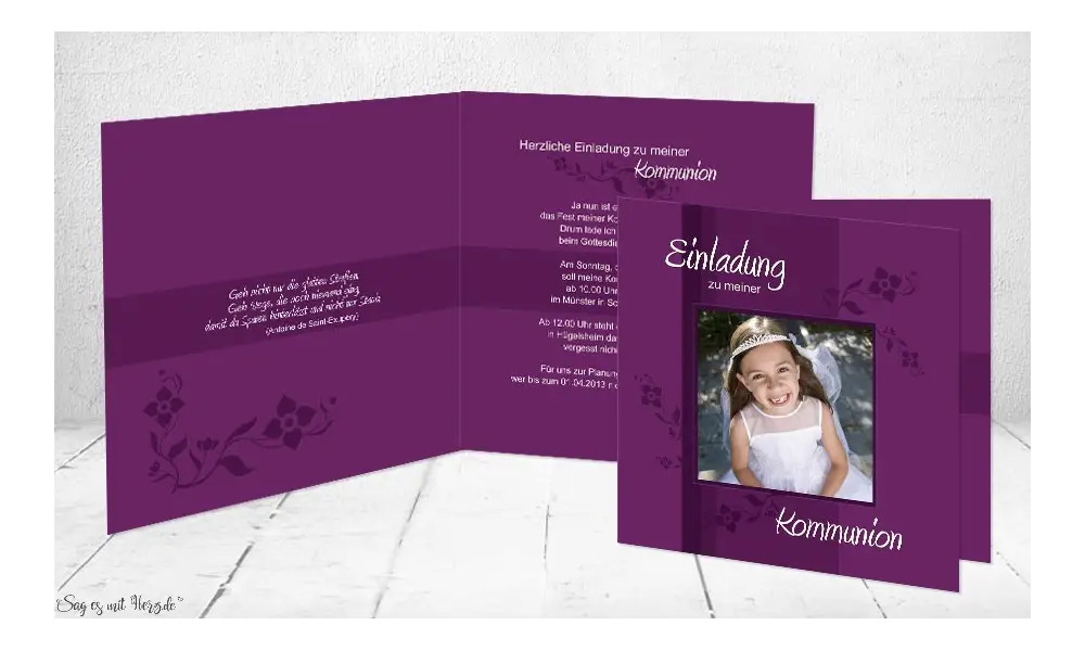 Einladungen Konfirmation Kommunion